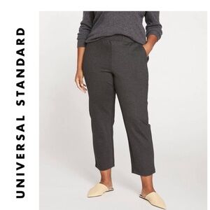 Universal Standard Athlessiure Ponte Cropped Pants Charcoal Gray XL 26-28